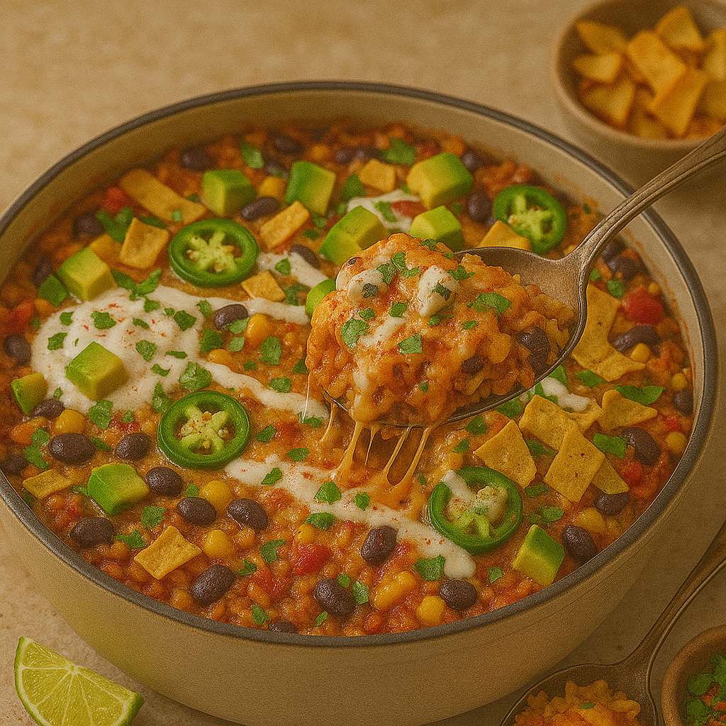 loaded mexican rice bake